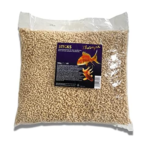 Teichsticks Premium 10L / 900g Fischfutter für Goldfisch, Koi, Teichfische, Pond Sticks Koifutter Gold-Fischfutter für den Gartenteich ohne Wassertrübung Cover