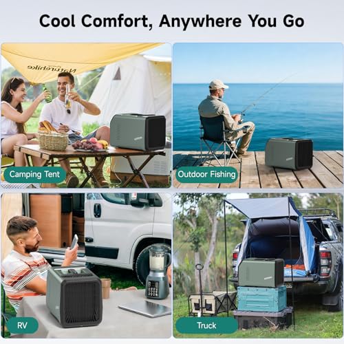 Portable Tent Air Conditioner, 5100 BTU 4-in-1 Cooling Camping AC Unit with 24h Timer & Fan, 110V Quiet Portable Air Conditioners for Tents, Truck, RV Outdoor and Home Use, Cools up to 200 sq ft - Image 8