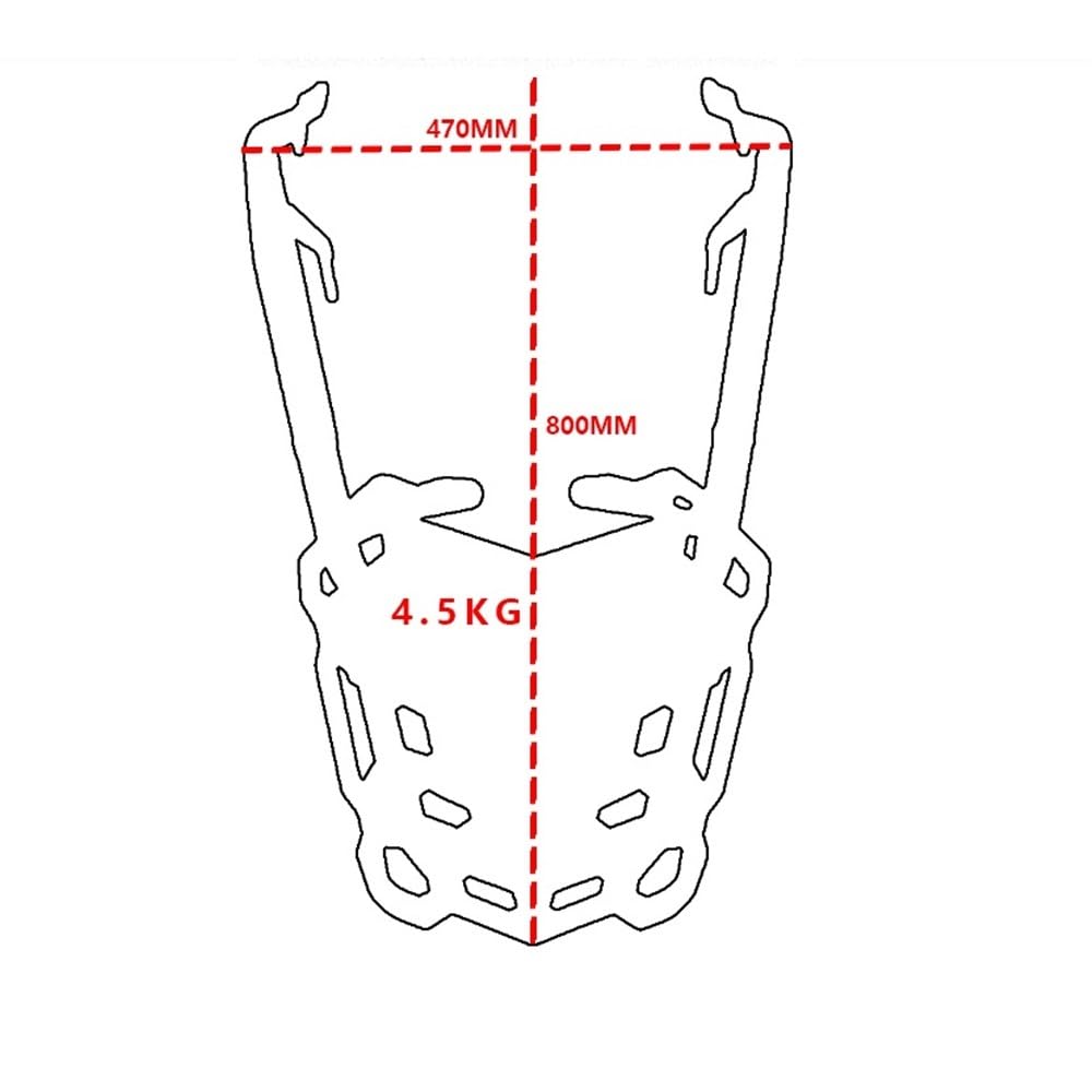 pour 410 2017-2024 Porte-Bagages Arrière De Moto Cadre Arrière Pliable