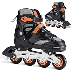 Patines 2 Ruedas Talon Navaris Patines en línea - Set de 2X patín con Ruedas en Fila - con Freno reemplazable - para niños niña Adulto Mujer - Talla Ajustable