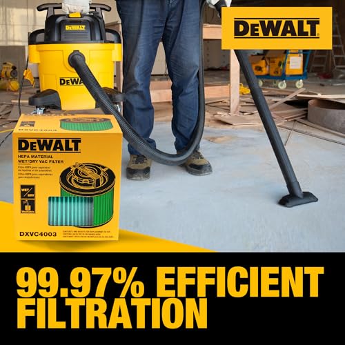 DEWALT HEPA Vacuum Filter Replacement DXVC4003, Fit for Most 4-5 Gallon Wet Dry Vacuum Cleaner, Cartridge Filter Compatible with DXV04T, DXV05P, DXV05S, DXV08S, DXV06G,DW4GAL,DXV15T - image 7