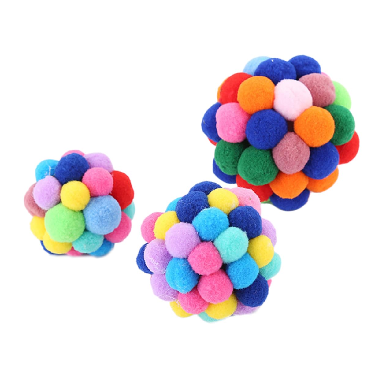 Happyyami Colorful Cat Bell Balls S Interactive Pounce for Kittens Engaging Plastic Balls with Sound for Indoor Play and Training