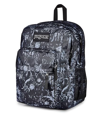 Image of JanSport Big Plans Backpack, Afflicted Black /Charcoal /Dk Grey