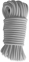 TECPLAST 9SW 20 m 9SW Elastic Bungee Cord for Tarpaulin Diameter 9 mm Grey