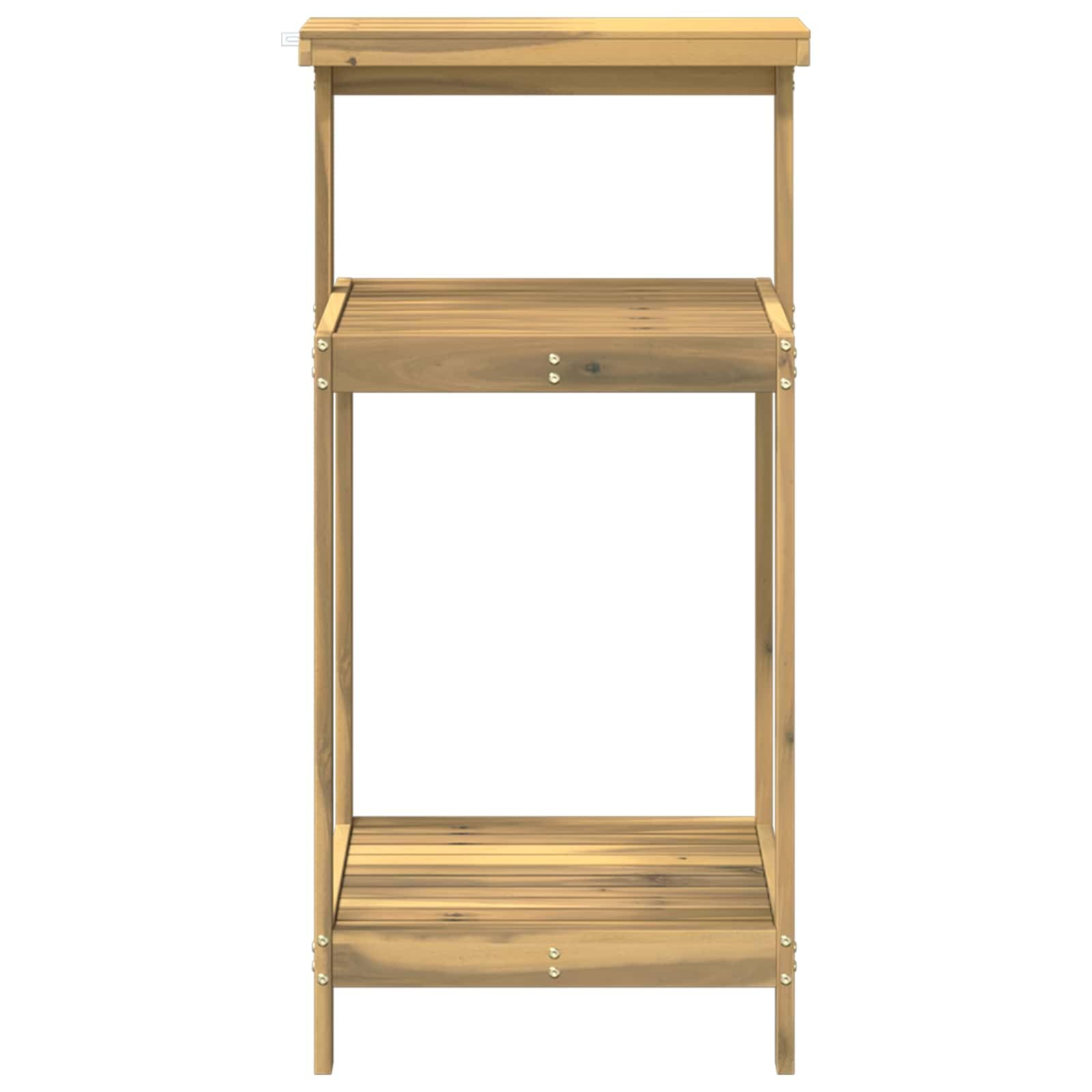 Banc de jardin en bois d'acacia massif, table de plantation pour extérieur, 56,5 x 48,5 x 107 cm, blanc