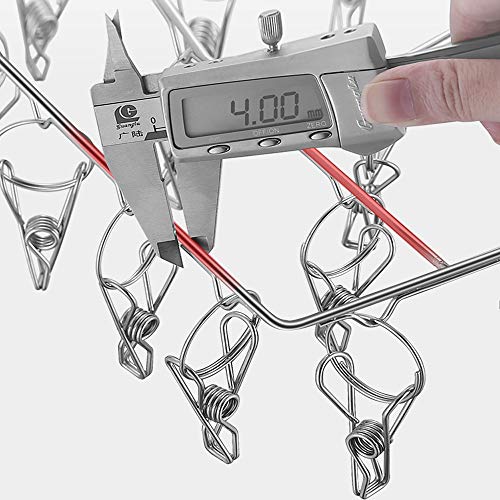 Ssxx Clothes Drying Rack With 40 Clips, Stailess Steel Laundry Hanging Rack For Balcony And Courtyard, Suitable For Socks, Underwears, Drying Towels And Baby Clothes,Silver #TOP4