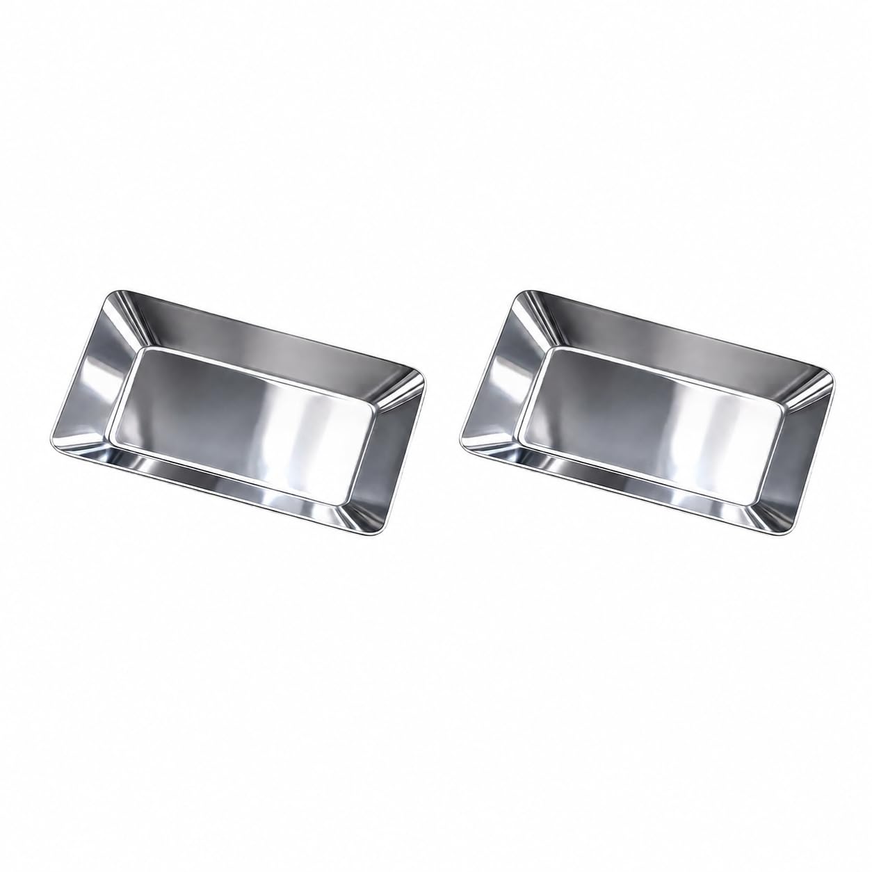 Stainless Steel Serving Tray Deep Dish Plate Mirror Finish Heavy Duty Strong Durable Rust Proof Multipurpose Kitchen Dining Food Serving Thali Easy Clean Long Lasting Set of 2-image-4