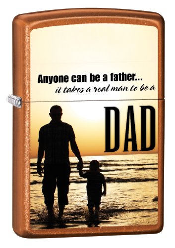 Zippo Pocket Lighter Translucnet Toffee Dad Anyone Can Be Father