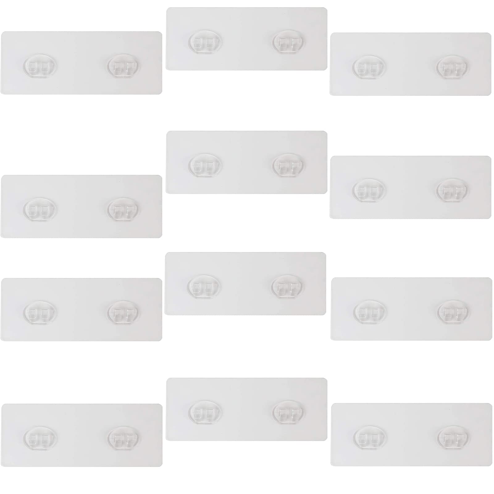 Jovware Shower Caddy Sticky Pads Adhesive Replacement Stickers Shelf Basket Strips Strong Hooks for Bathroom Transparent Wall Mount
