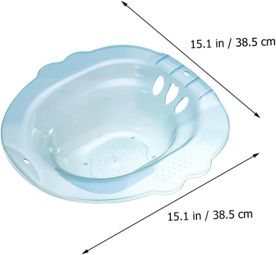 Household Sitz Bath Basin for Hemorrhoids Treatment Ergonomic Design Fits Toilets for Postpartum Care and Personal Deep Soaking Bowl Easy to Use