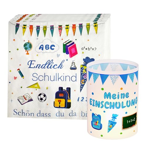 20 Servietten Erdmännchen In Der Schule – Für Einschulung, Schulanfang, Tischdeko 33x33 Cm