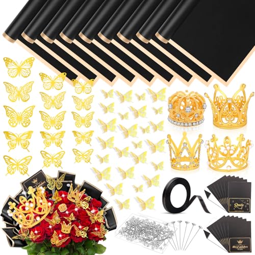 180pcs Waterproof Flower Wrapping Paper,Bouquet Wrapping Paper Sheets