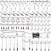 Pegboard Hooks Assortment, 54Pcs Pegboard Hook Organizer Accessories Set with 20Pcs Peg Locks