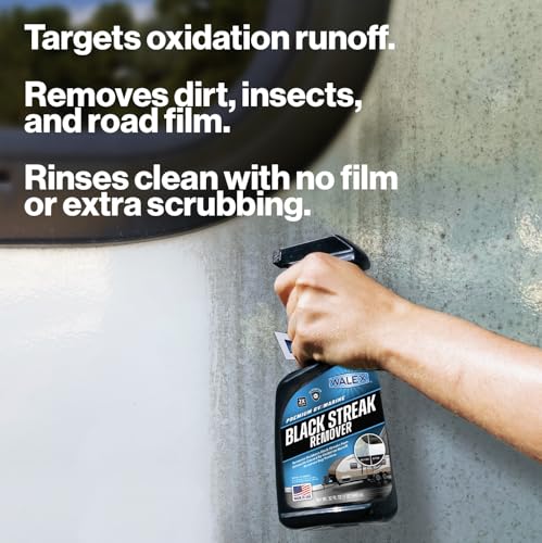 Image of Walex Premium RV /Marine Black Streak Remover - Powerful Exterior Cleaner for RVs, Campers, and Boats, Restores Original Shine, Removes Tough Stains & Scuff Marks, Easy Application, 32 oz