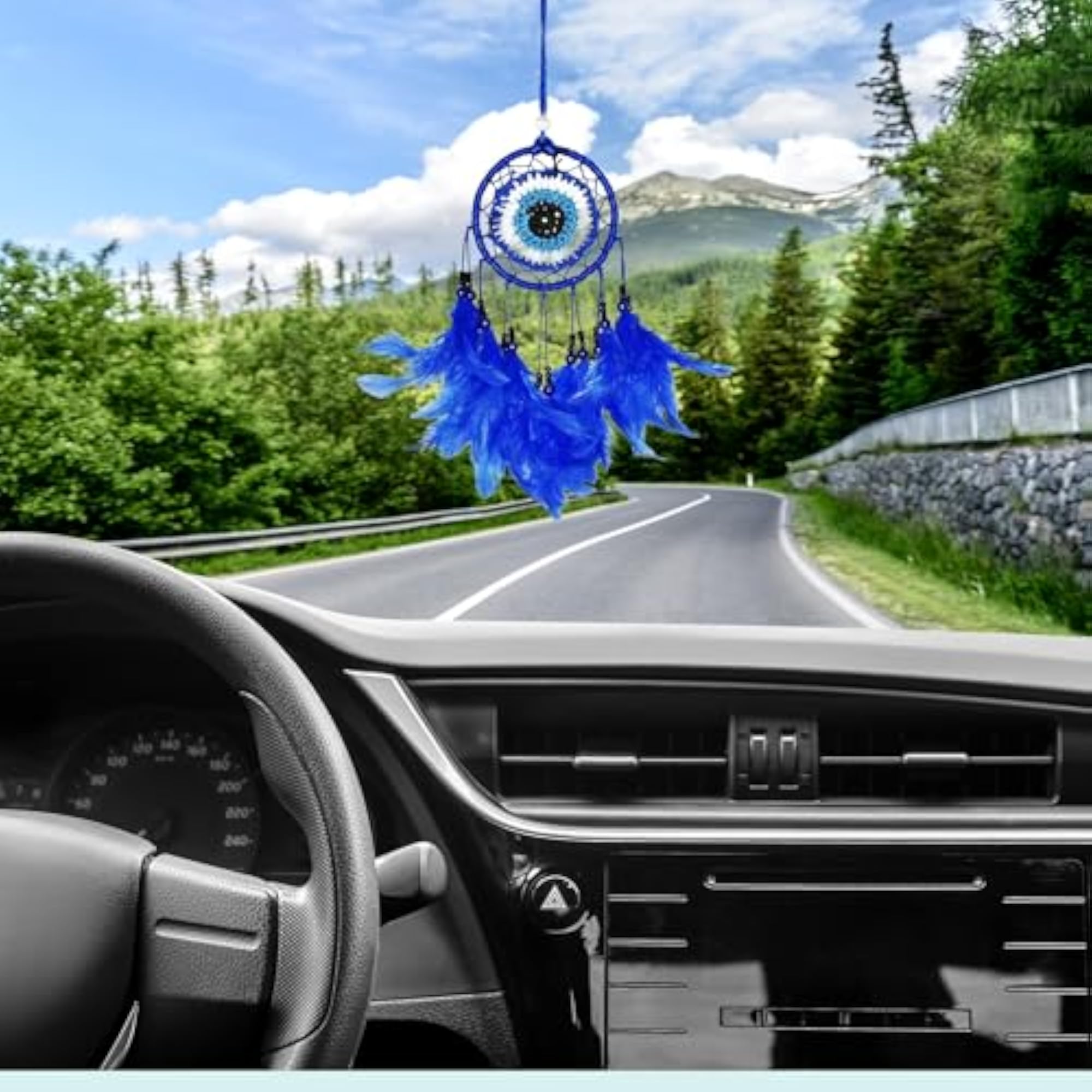 Evil Eye Dreamcatcher Hanging for Car Mirror & Wall Decor