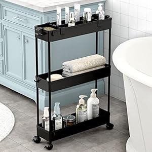 Slim Storage Cart,3 Tier Bathroom R...