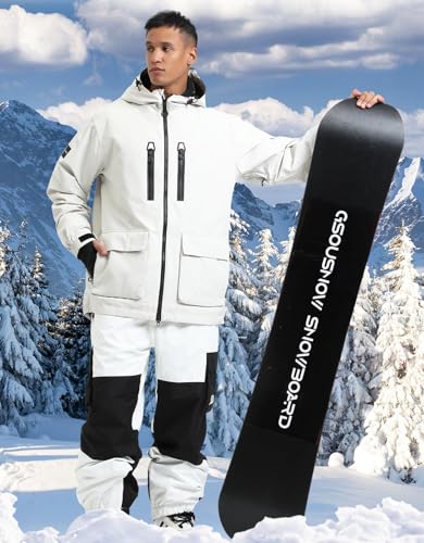 GSOU SNOW Jaqueta masculina de esqui, snowboard, neve, impermeável, à prova de vento, isolada, inver