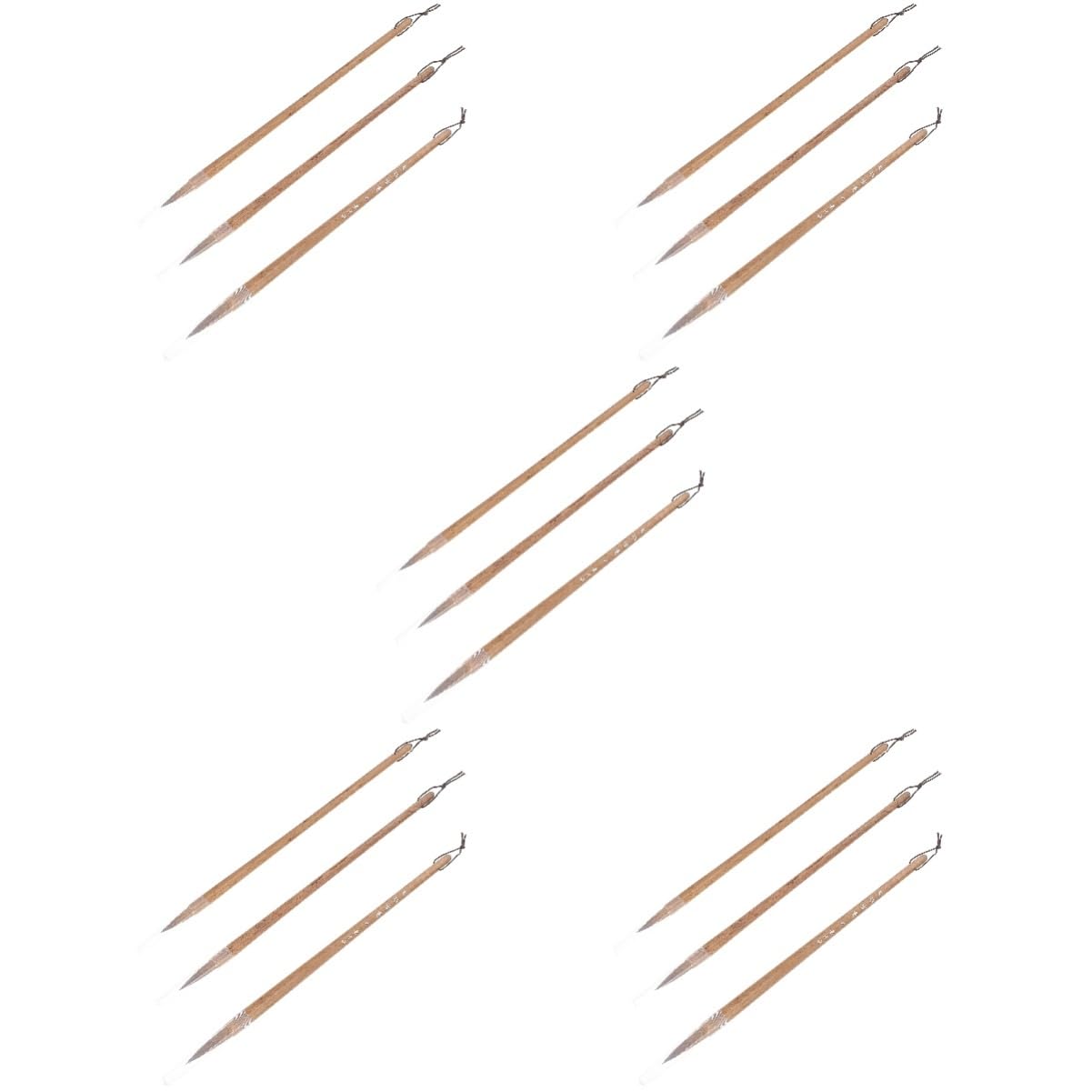 NUOBESTY 5 Set Spazzola Per Lang Pennarello Nero Pennelli Per Calligrafia Calligraphy Pen Penne Calligrafiche Pennello Professionale Per Calligrafia Pennello Cinese 3 Pezzi * 5
