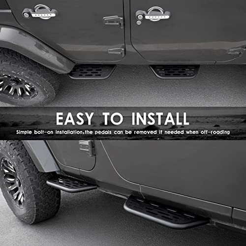 Utiiy Compatible With 2007-2018 Jeep Wrangler Jk 4 Door Drop Side Steps Steel Running Boards Front Rear Door Steps For 2007-2018 Jeep Wrangler Jk Accessories #TOP4