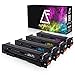 4X Alphafax Toner ersetzt HP 203A CF540A CF541A CF542A CF543A Multipack Schwarz Cyan Magenta Gelb