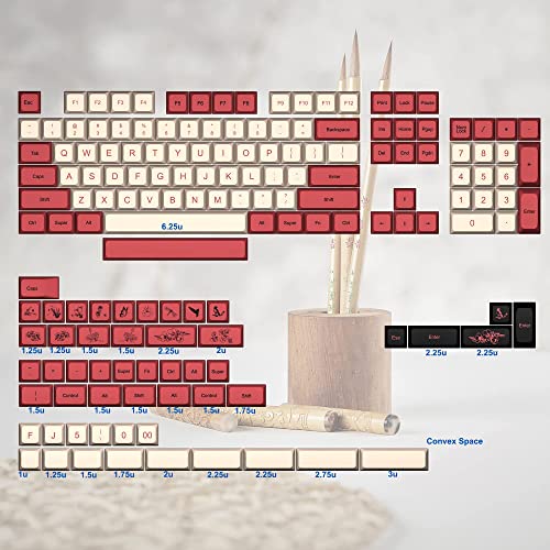 Ymdk Chinese Style Keycaps 157 Key Dye Sub Pbt Zda Similar To Xda Keycap Dye Sub For Mx Keyboard 104 87 Gk61 96 84 Gk64 68 Key Caps (157 Chinese Style) #TOP1