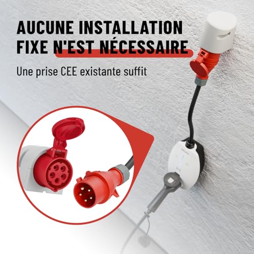 Wallbox triphasé borne CEE 11kW réglable pour chargeur voiture électrique ID.3 - 2