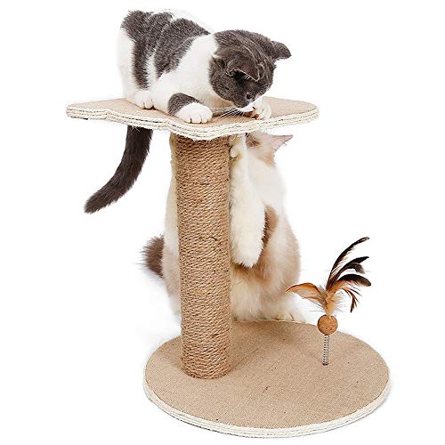 Cat Toy Scratch Board,Grinding Claw Cats Climbing Frame Kitten Pet Feather Toy Spring