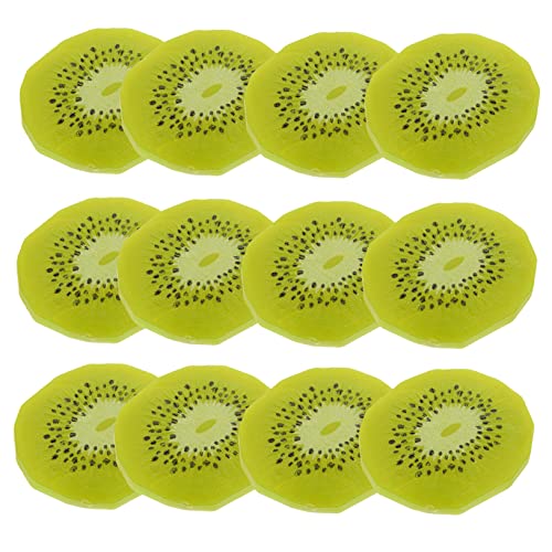 HOMOCONO 12stücke Künstliche Kiwischnitten Modell Realistische Deko Für Fotos Obstkörbe Und Tischarrangements Für Heimdekoration Und Lehrmaterialien