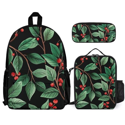 Ensemble sac à dos voyage Fresh Red Berries blanc ordinateur finition premium et soignée