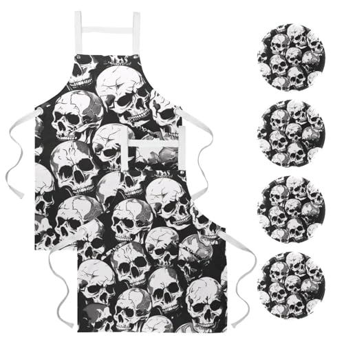 Tablier de serveuse pour restaurant et bistrot lot de 2 avec broches d'ajustement