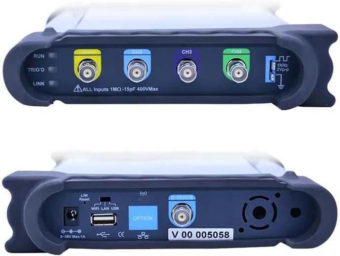 HantekHigh Accuracy USB/PC Oscilloscope Hantek DSO3064/A 4 Channel virtual Diagnostic Oscilloscope Digital Vehicle Maintenance 200MS/s 60MHz Oscilloscope(DSO3064)