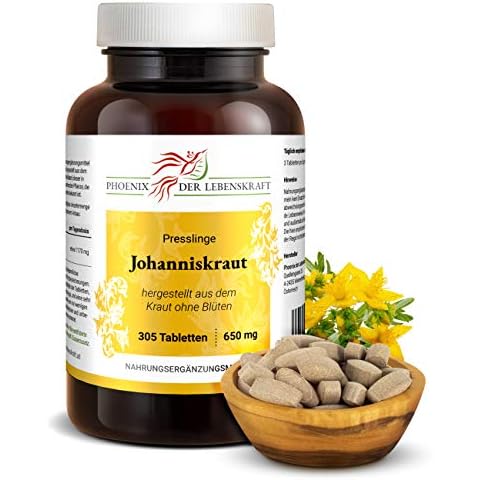 Johanniskraut Tabletten à 390 mg Wirkstoff, 305 Tabletten (Hypericum perforatum, Johanneskraut), Premium Qualität, Hergestellt in Österreich, Tabletten statt Kapseln, Vegan Cover