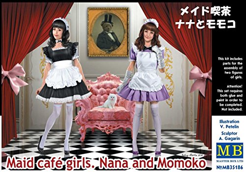 Master Box Ltd. MB35186 – Figuras de Maid Cafe Girls Nana and Momoko