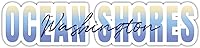 Vista 1 de Ocean Shores Washington Souvenir - Imán de 2 pulgadas, diseño de escritura de 2 pulgadas