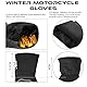 BEAST RAGE Winter Motorradhandschuhe, Thermo Motorradhandschuhe wasserdicht Winddicht für Männer und Frauen warme Motorradhandschuhe mit Touchscreen für Motocross-Rennen (Schwarz, M)