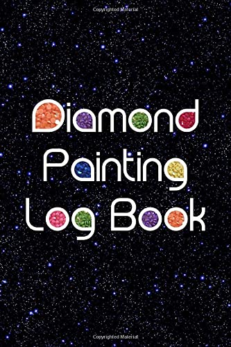 Diamond Painting Log Book: [Expanded Version] Notebook to Track DP Art Projects - Black with Blue Stars Design (Sparkle Series)