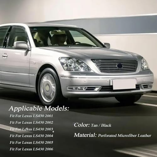 AOUTTUOA Driver Side Bottom Perforated Leather Cover Black Compatible with Lexus LS430 2001 2002 2003 2004 2005 2006 by AOUTTUOA - Image 6