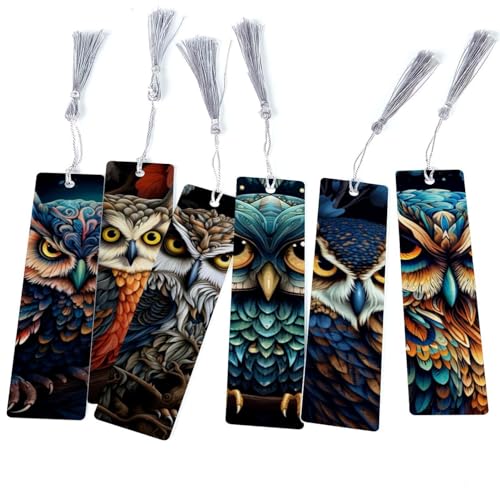 Marque-pages chouette lot de 6 accessoire livre pour lecteur et passionné
