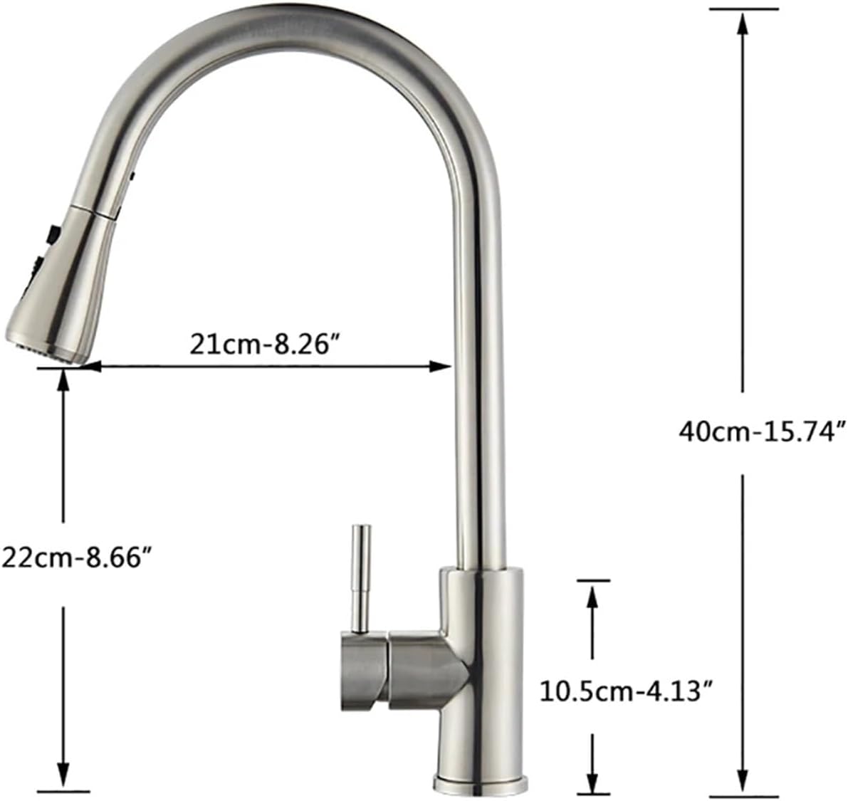 蛇口、ブラッシュドニッケル引き出し式キッチンミキサー、カウンタートップマウント式ウォータースプレー、キッチンシンクミキサー、バスルー
