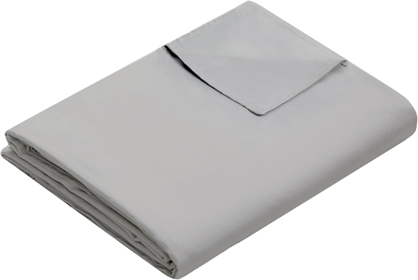 Cool Removable Duvet Cover (150cm x 200cm) for Weighted Blanket - Light Grey - Organic Cotton Duvet Cover