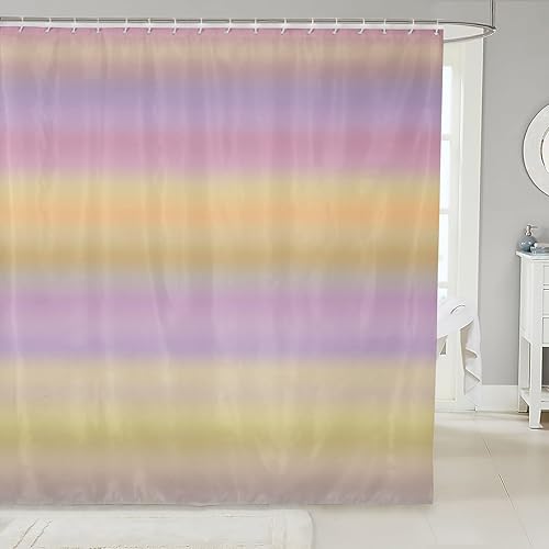 Miniatura 25 de Cortina de baño bohemia con diseño floral retro de 72 x 78 pulgadas, 70 pulgadas, diseño de flores hippie de los años 70, cortina de ducha bohemia