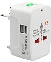 **Zillion Global Universal All-in-One International Travel Adapter with 125V/6A & 250V Electrical Protection | Worldwide Travel Plug Adapter with Dual USB Ports** gallery image