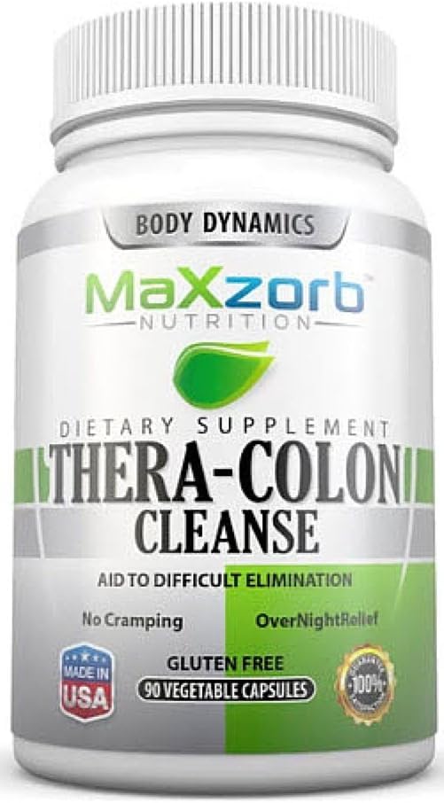MaXzorb Nutrition Maxzorb Thera-Colon Cleanse: Gentle Digestive Support for a Healthier, Balanced Lifestyle - 90 Capsules