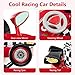 INFANS Foldable Baby Walker, 3 in 1 Toddler Activity Center Leaning-Seated Walk-Behind with Steering Wheel, Adjustable Height, Lights, Music, Washable Seat Cushion (Cherry)
