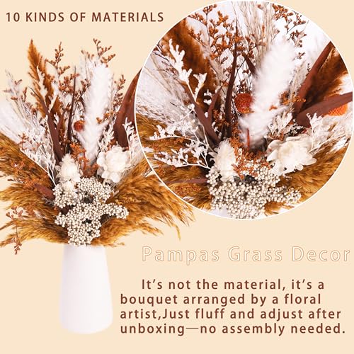 Ramo de Flores Secas Boho 17" Natural Pampas y Flores miniatura 6