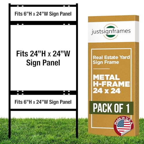 Justsignframes C 234 Real Estate Metal Yard Sign H-Frame  cover