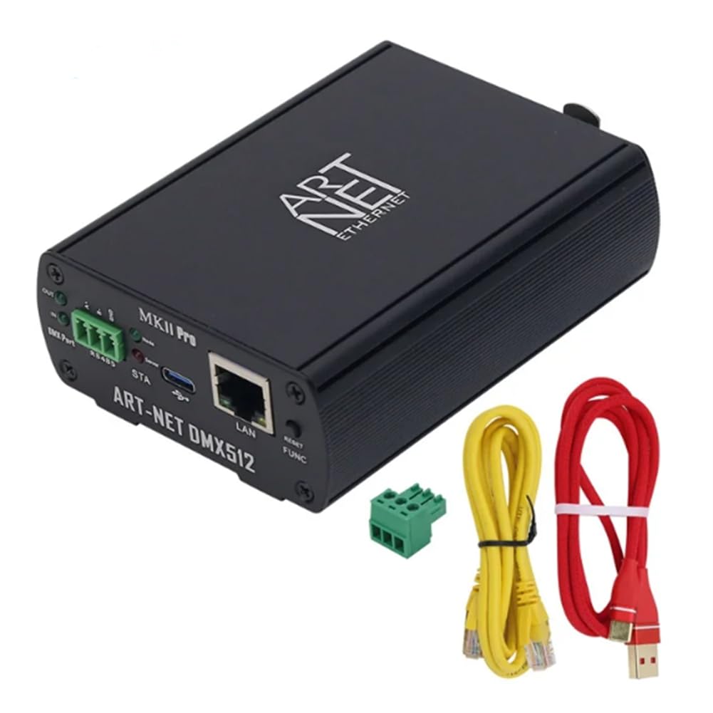 DMX512S ArtNet Ethernet auf DMX 512 Controller DMX Beleuchtung Controller (mit SPI) zur Steuerung der Lichtstreifen, EU-Stecker