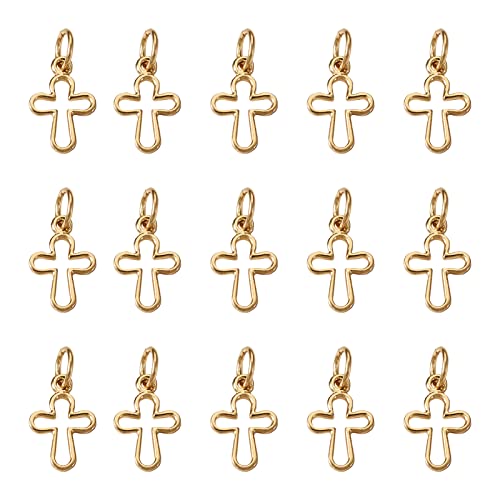 Pendentifs en laiton plaqué or 18k pour créer facilement des boucles d'oreilles