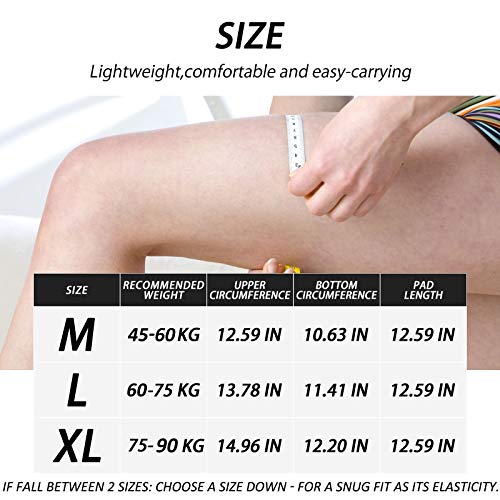 Knee Braces Workout Equipment Elbow Sleeve Patellar Tendon Support Strap Trampoline Accessories Knee Compression Sleeve, Knee Support for Women Knee Strap, 1 Pair White Blue L