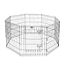 Dog Playpen - Foldable Metal Exercise Puppy Play Pen with 8 24x30in Panels - Indoor/Outdoor Pen with Door for Dogs, Cats or Small Animals by PETMAKER